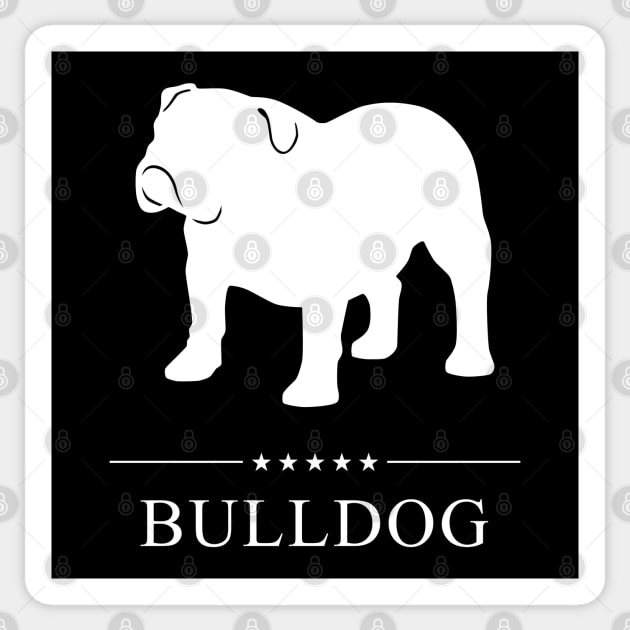 Bulldog Dog White Silhouette Sticker by millersye